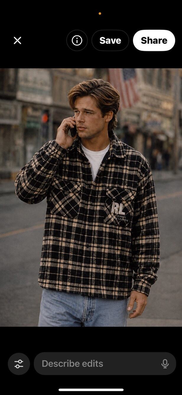 Vintage 90’s Polo Jeans Co Ralph Lauren Plaid Shirt Jacket Men’s L Quilted